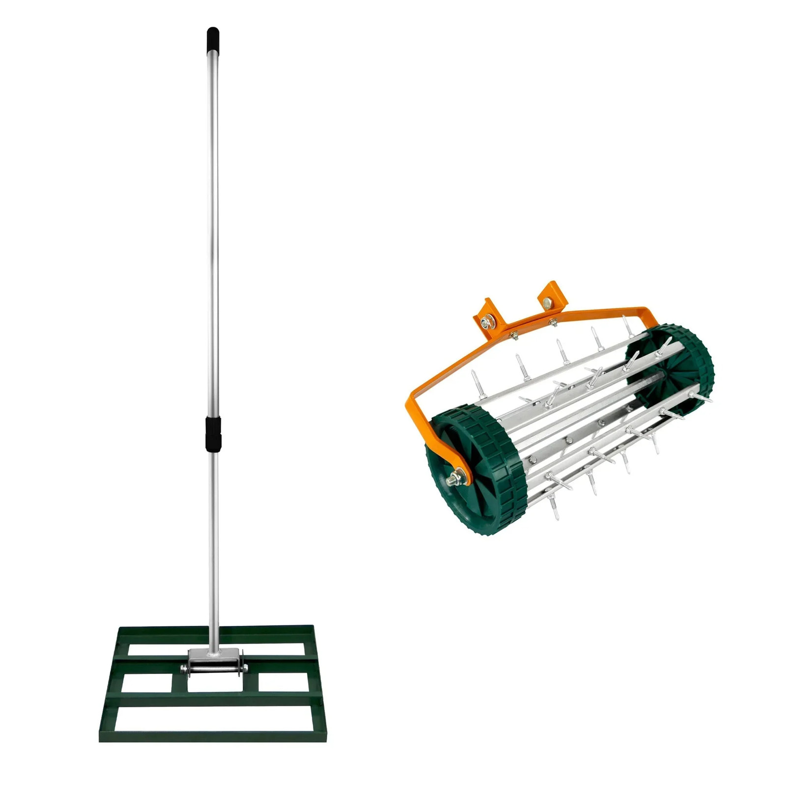 Lawn Leveller & Aerator Manual Grass Roller 3.8cm Spikes 50cm x