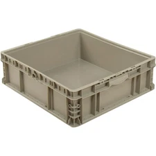 Global Industrial Straight Wall Container Solid Gray 24 x 22 x 7