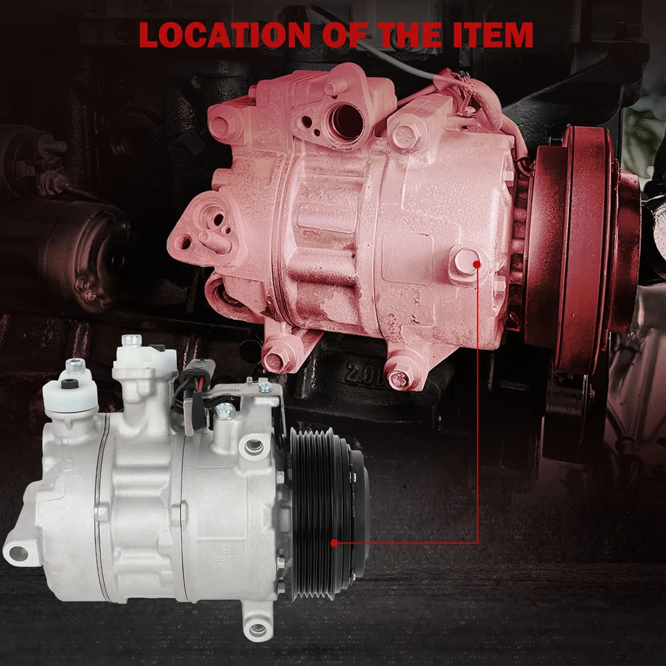Compresor de aire acondicionado con embrague 2,0 L para Mercedes-Benz C300 2015-2020 GLC300 2016-2020 Foto 2 de 4