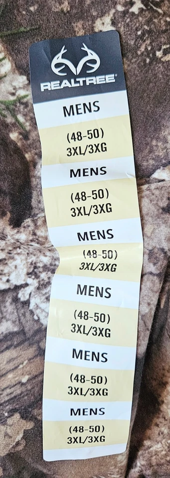 Men's Camo Hunting Camping Fishing Pants Realtree Outer Layer, 3XL New Big/Tall  - Image 4 of 4