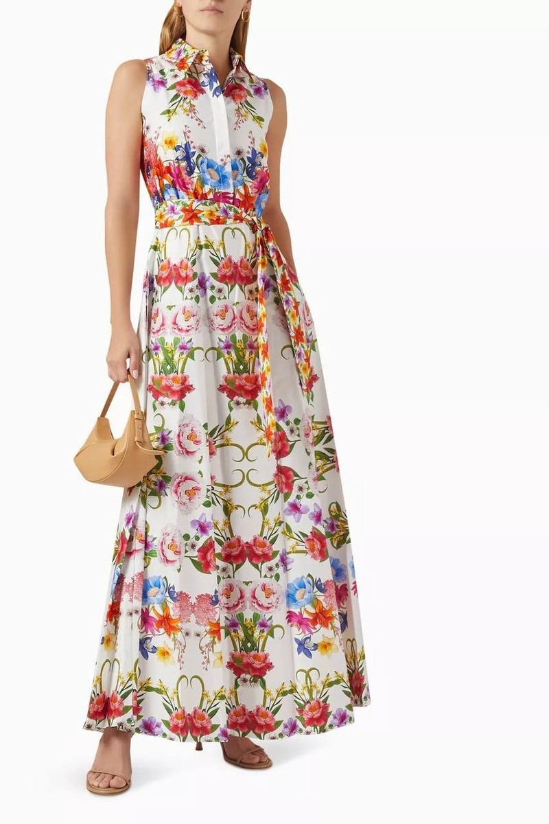 BORGO DE NOR Paloma Floral-Print Cotton Maxi Dress