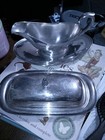 Vintage Silver Butter Dish And Gravy/Sauce Boat — photo 1