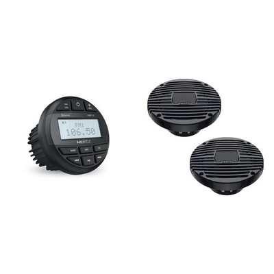 Hertz Marine HMR-10 Marine Digital Media Receiver Gauge style Receiver and HE...