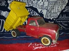 Vintage 1960's Tonka Red & Yellow Dodge Dump Truck w/ Lever
