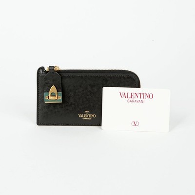Valentino Twist Lock Card Wallet 133653431