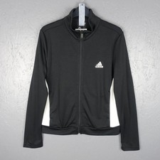 Women's Adidas Team Sports Track Jacket Top Pockets Size 12-14 M (1141)