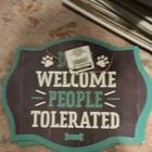 DecoP Hanging Wood Dog Wall Plaque Sign "Home Sweet Home" Paw Prints, Welcome — photo 3