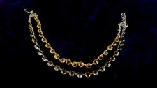Vintage Necklace Cut Glass orangey gold colour stones - christmas gift