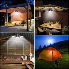 Solar Shed Light Outdoor Indoor, 176LED Solar Powered Motion Sensor Pendant L...