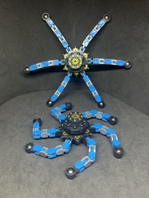Lot of 2 Fingertip Gyro Mechanical Robot Top Transformable Toy  Fidget Spinner