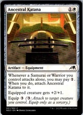 Ancestral Katana 1 Common Kamigawa: Neon Dynasty Magic: The Gathering LP