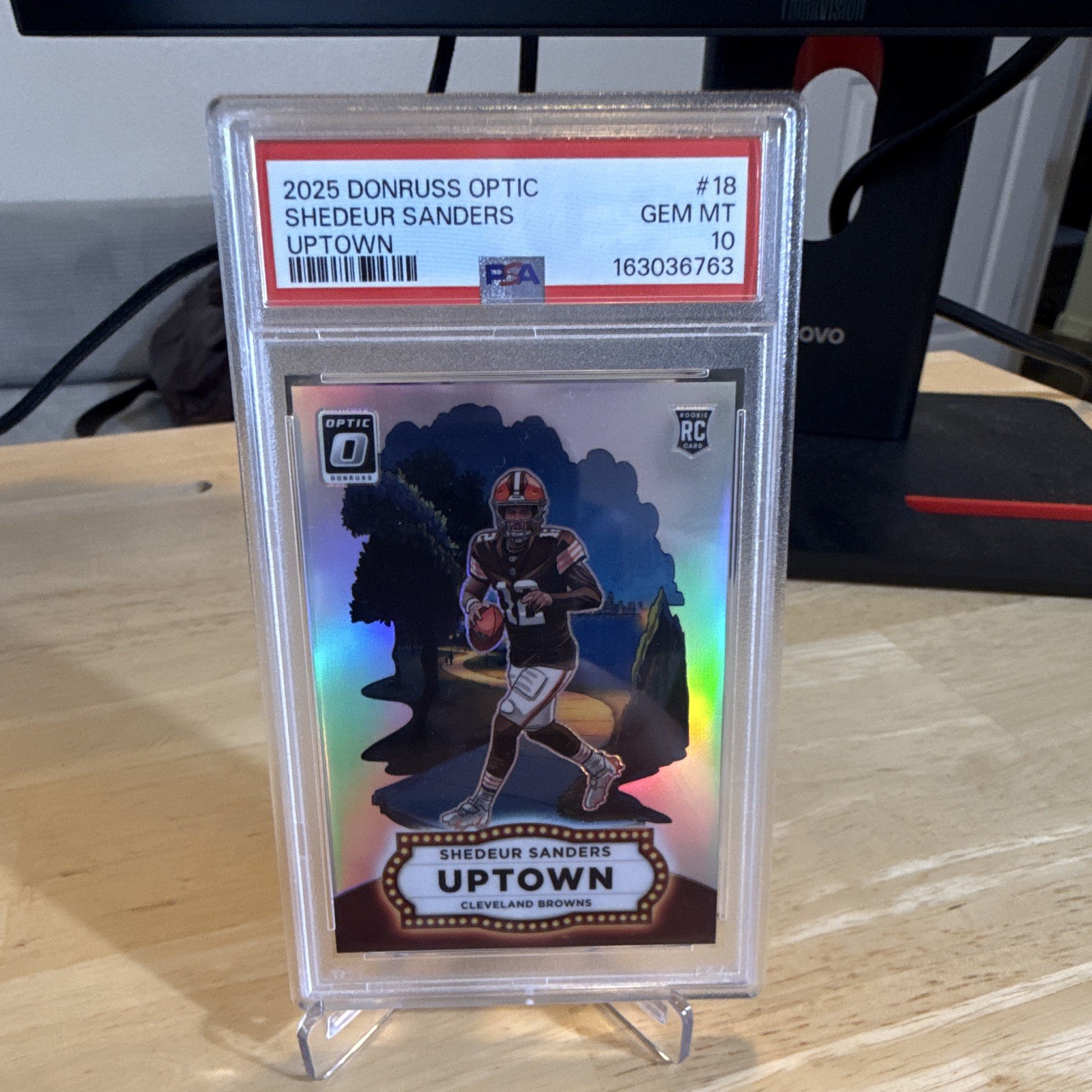 Panini 2025 Donruss Optic Shedeur Sanders PSA 10 Rookie Uptown #18 Browns