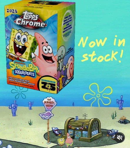 2025 Topps Chrome- SpongeBob 25th Anniversary SINGLES- Complete Your Set π