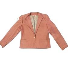 Vintage Arthur Chapnik Size 10 Striped Blazer Made in USA Preppy Coastal Jacket