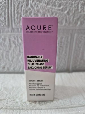 Acure Radically Rejuvenating Dual Phase Bakuchiol Serum New in Box 0.33 oz/10 ml