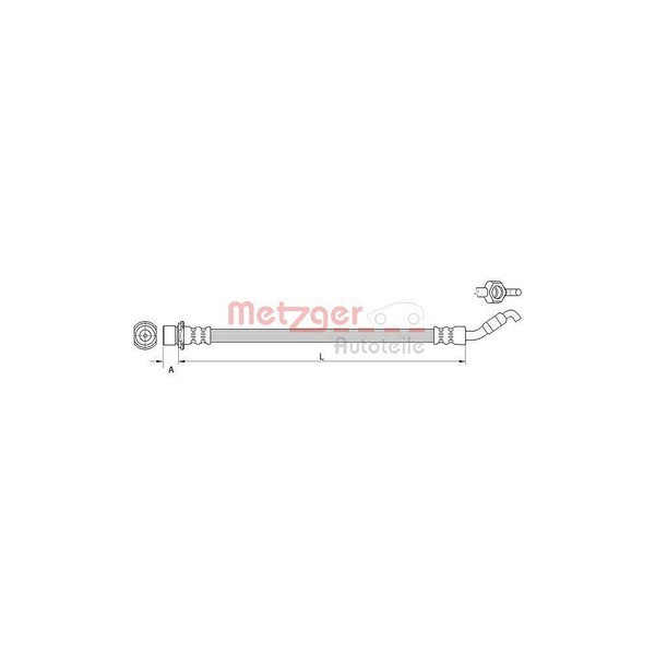 Metzger Bremsschlauch 4111511 Greenparts FüR Toyota, Hinterachse Links-image