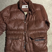 The North Face Mens Brown Puffer Jacket M Nyl...