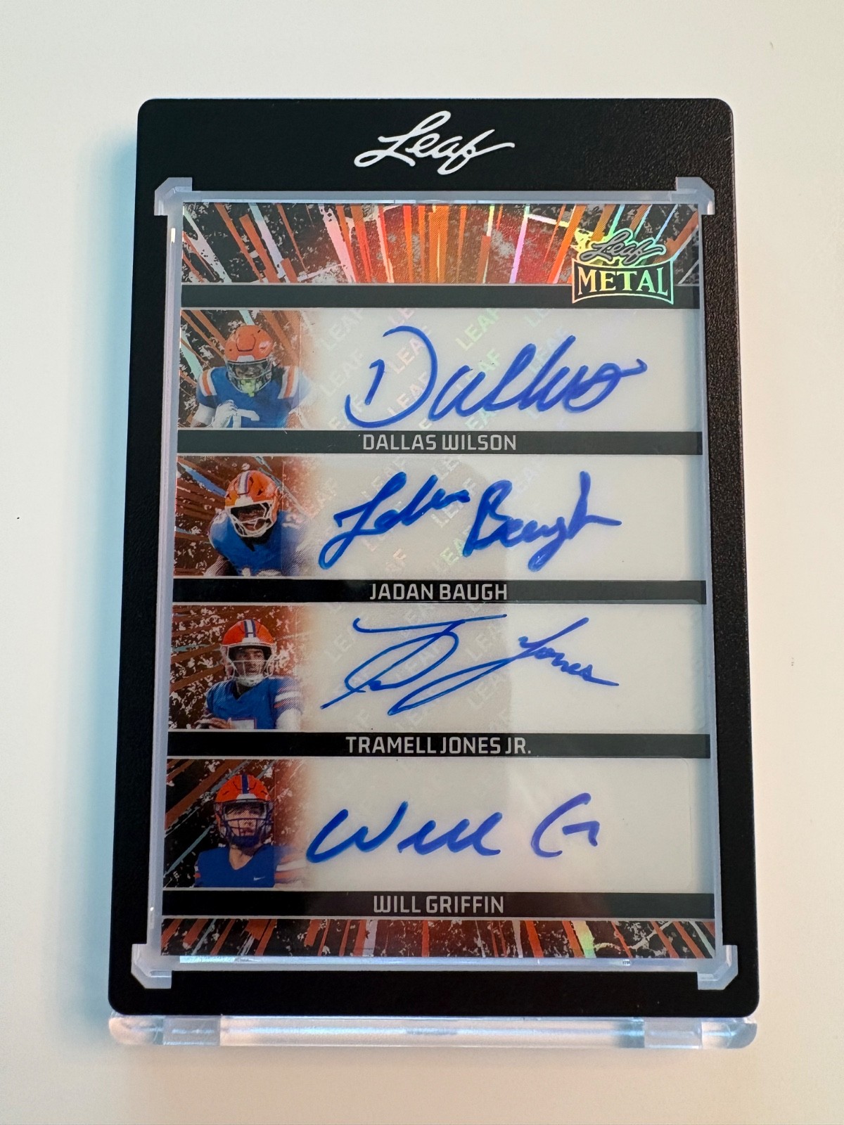 Jadan Baugh Dallas Wilson Trammell Jones Jr. Will Griffin Auto /8 Auto 2026 Leaf