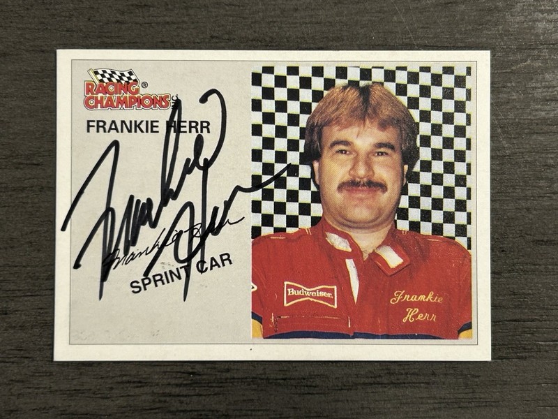 Autographed Frankie Herr World Of Outlaws Sprint Car Racing Trading Card USAC