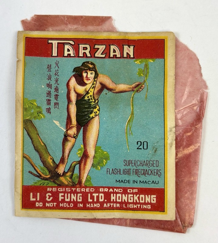 Tarzan Li & Fung LTD HONG KONG MADE IN MACAU VINTAGE 1930’s Firecracker Label