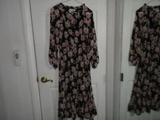Love Ady Floral Print Midi Dress Size Medium