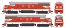 HO BURLINGTON CB&Q U25b PH IIb LOCO DETAILED W/ESU LOKSOUND &DCC-BOWSER TRAINS