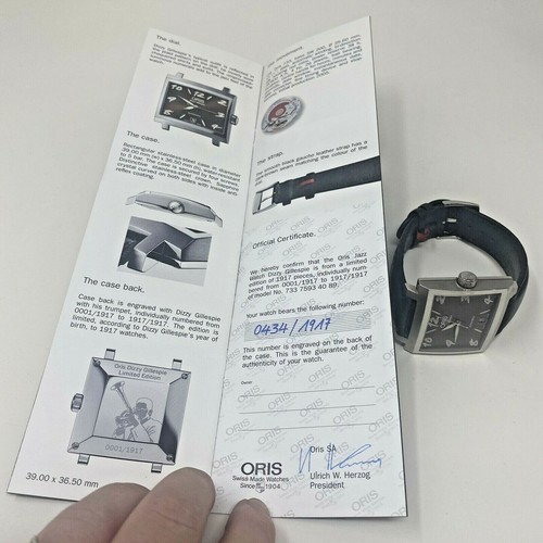 ORIS JAZZ DIZZY GILLESPIE Watch LIMITED EDITION Mens Brown Dial AUTOMATIC 434 - Imagen 6 de 12