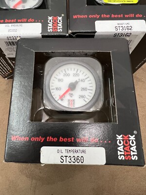 Stack OIL TEMP WHITE Professional Stepper Motor Analog Gauges ST3360