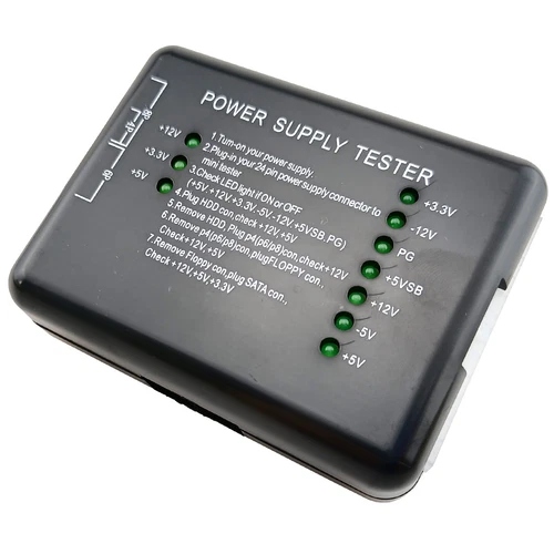 ATX Power Supply Tester 20pin 24pin Molex SATA HDD DVD Drive GPU PC 12V 5V 3V