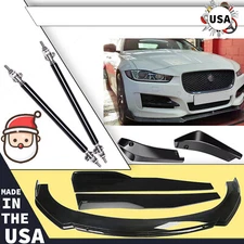 For Jaguar XE XJ XF XJR Front Bumper Lip Splitter Spoiler Body Kit Side Skirt