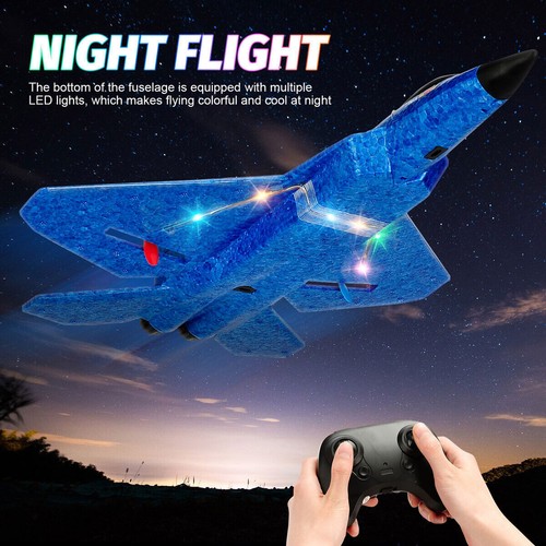 F22 2.4G Remote Control RC Plane 2CH 3-Axis Gyro Airplane Glider LED Fighter Toy - Picture 11 of 17