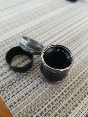 CLEAN D Mount Kern Paillard Yvar 13mm f/1.9 AR Movie Picture Cine Lens w Hood