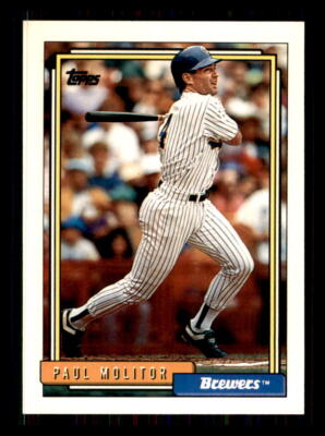 1992 Baseball Topps Paul Molitor Milwaukee Brewers #600