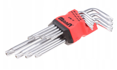 9 tlg Torxschlüssel TORX Winkelschlüssel L-Form Schlüssel Stiftschlüssel T10-T50