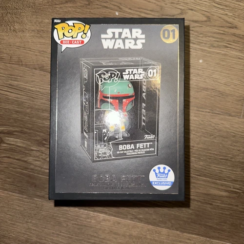 Funko Pop! Exclusive Star Wars Boba Fett 01 Die Cast Collectible EMPTY Box Only