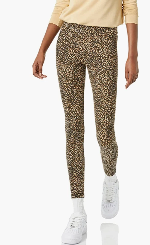 Daily Ritual Women s Ponte Knit Legging Brown Tortoise Extra Long Small eBay