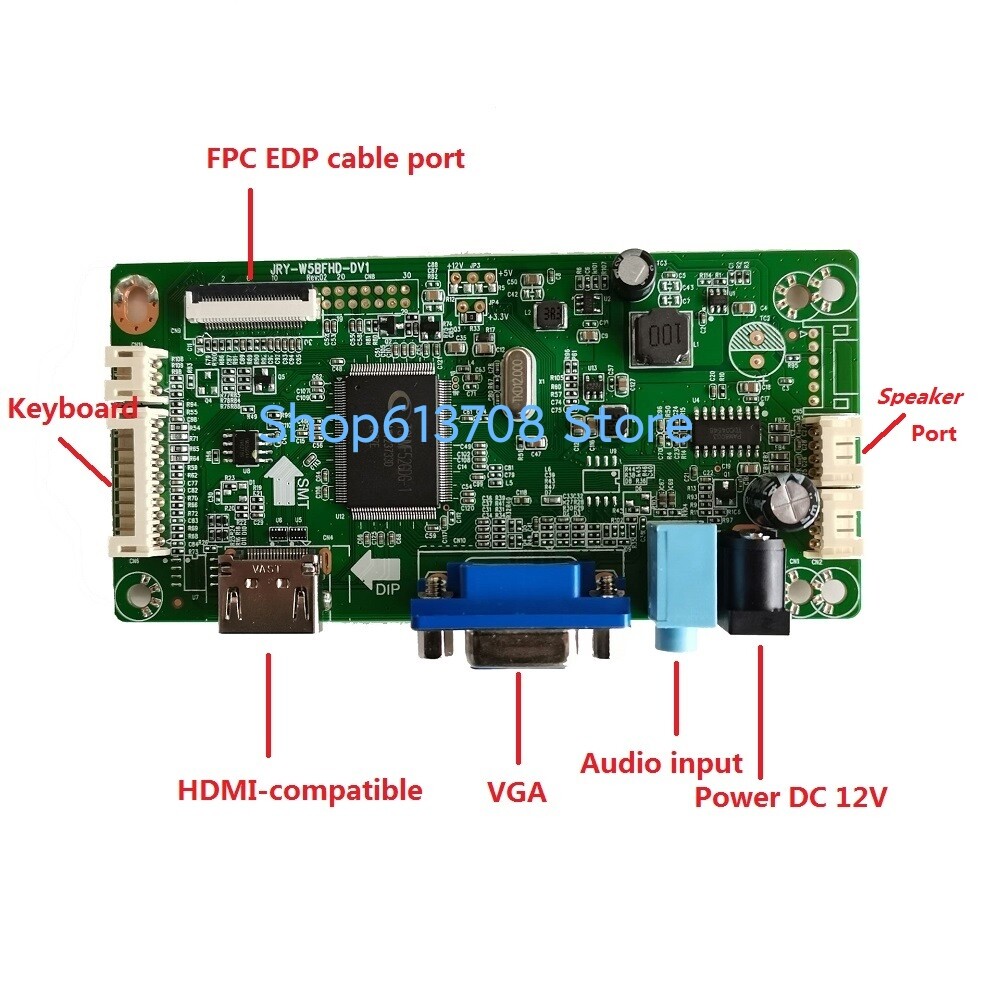 Kit Scheda Controller EDP LCD Per Monitor 15.6'' - HDMI VGA, 1920x1080, Per B156HTN03.8, Fai Da Te