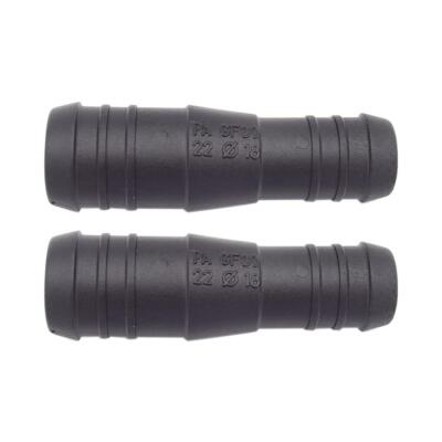 2 x YOU.S Schlauchverbinder Zwischenstück RGV Ø 22mm 18mm Gerade Form Reduzierer