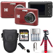 Kodak Pixpro FZ45 Camera Red Spider Tripod Case - 16GB Kit