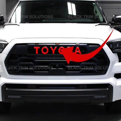 For Toyota Sequoia Front TRD PRO Grill Indent Red DECALS Vinyl 2023-2026