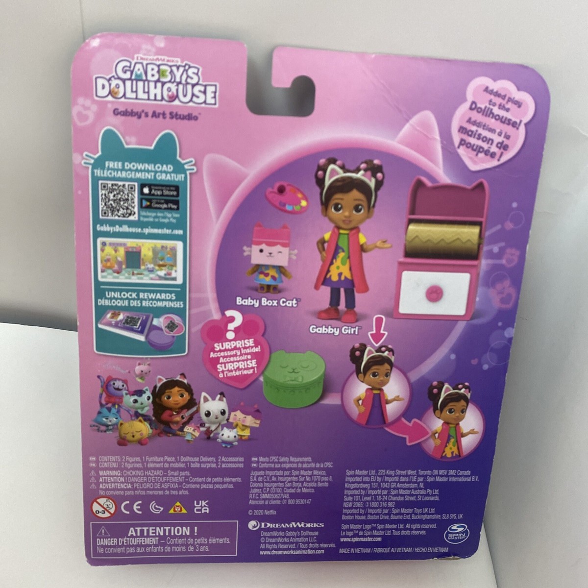 Gabby's Dollhouse ART STUDIO Figure Cat Surprise Accessory Netflix