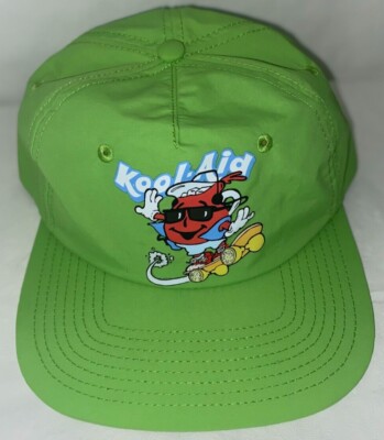 Mad Engine Kool-Aid Neon Green Kool Aid Man Skating Snapback Hat One Size Cap