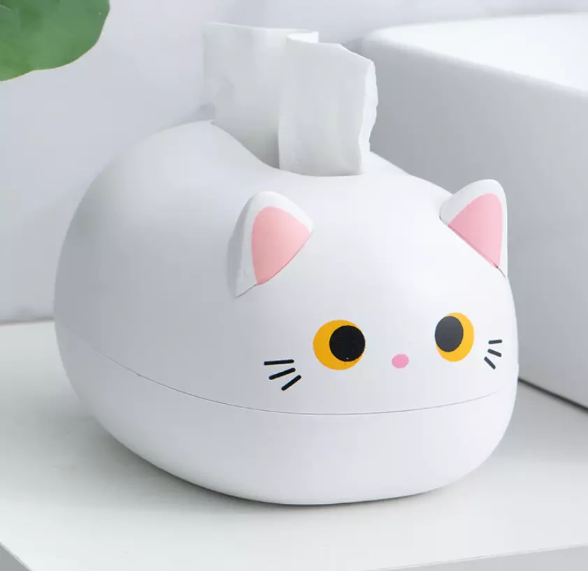 Vilead Cat Tissue Box Cover Tabletop Decor Duck Figurine Paper