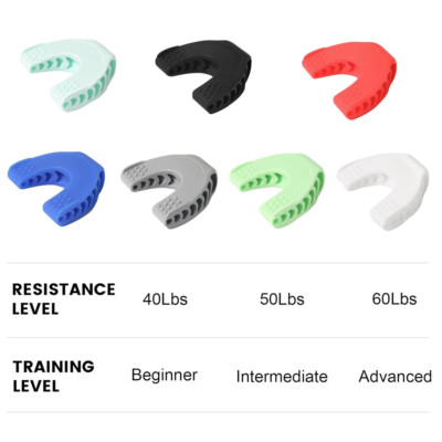 3 Stück Kiefertrainer 3 Widerstandsstufen Silikon Jawline Exerciser für Männer Frauen