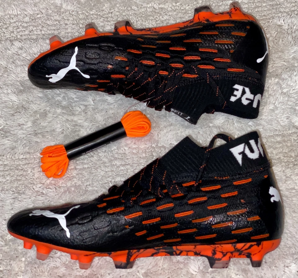 Botines de fútbol PUMA Future 6.1 Netfit negro naranja FG AG NUEVOS jóvenes niños niñas 5.5 Foto 4 de 4