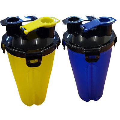 TRAGBARE HUNDE WASSERFLASCHE & FUTTERBEHÄLTER - 2 in 1 - Getränkeleckerli Spender Haustier