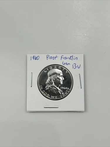Proof 1960 Philadelphia Mint Silver Franklin Half Silver US Coin Gem BU