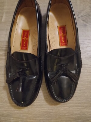 Trending Too Graim Tassle Loafer By Cole Haan City. Sz 10.5 COLE HAAN MENS 10.5 BLUE TASSEL LOAFERS GRAIN LEATHER DRESS  main image 2