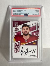 2022 Donruss Elite Sam Howell Pen Pals Rookie Auto Autograph RC #PP-SH PSA 9