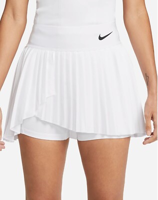 $85 Nike Court Women's Large Dri-FIT White Pleated Tennis Golf Skirt DR6849 